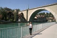 Bear park Berne in background Nydegg bridge and old town