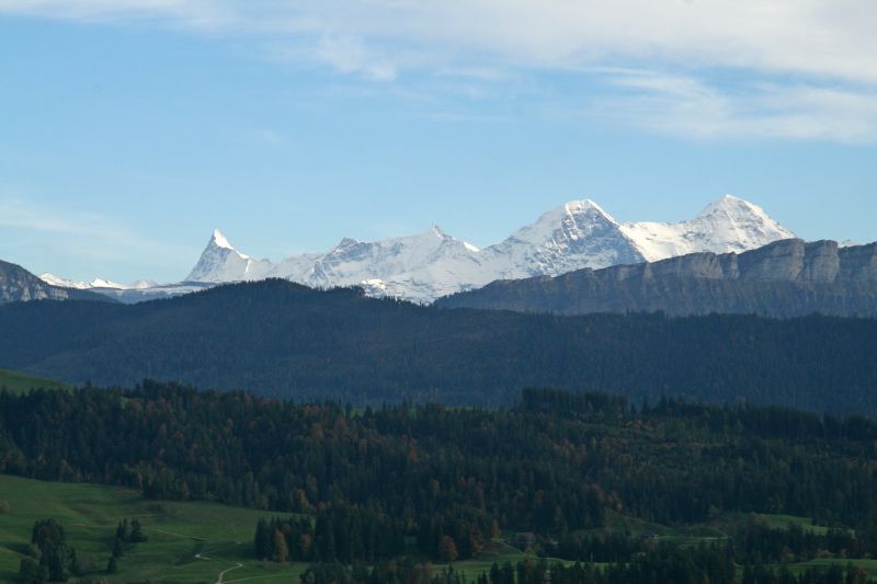 Chuderhsi view direction Eiger Mnch and Jungfrau