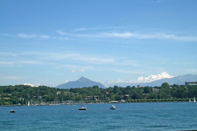 Lake Geneva in background Valais Alps