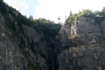 Stechelberg view direction Gimmelwald hanging bridge