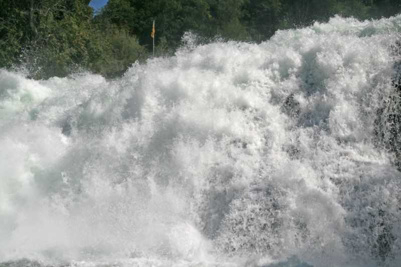 Rhein falls on the boat