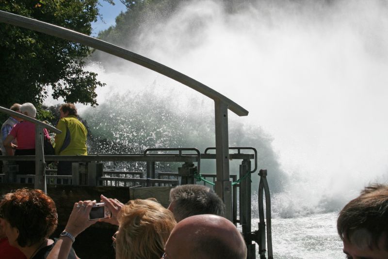 Rhein falls on the boat