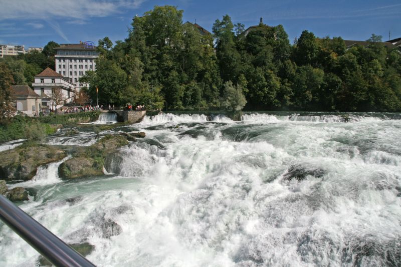 Rhein falls on the rock