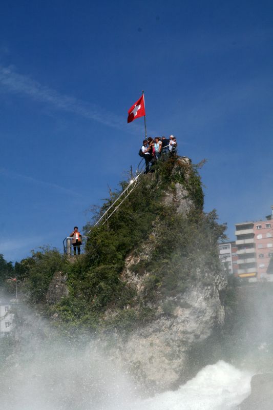 Rhein falls with rock