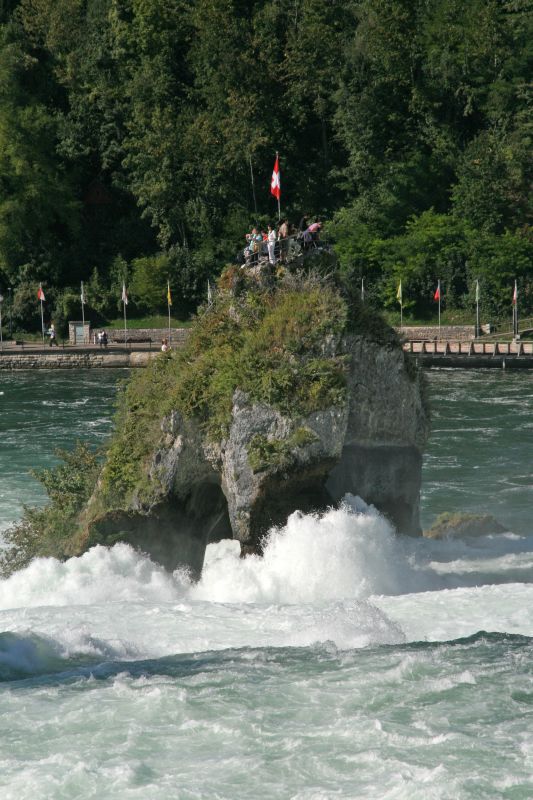 Rhein falls with rock