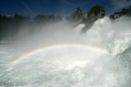 Rhein falls with rainbow