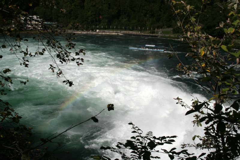 Rheinfall auf dem Felsen