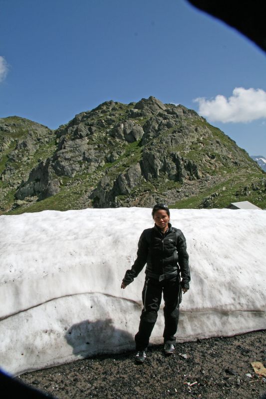 Sustenpass snow in july