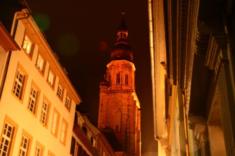 Heidelberg Christmas market with  Heiliggeist Church