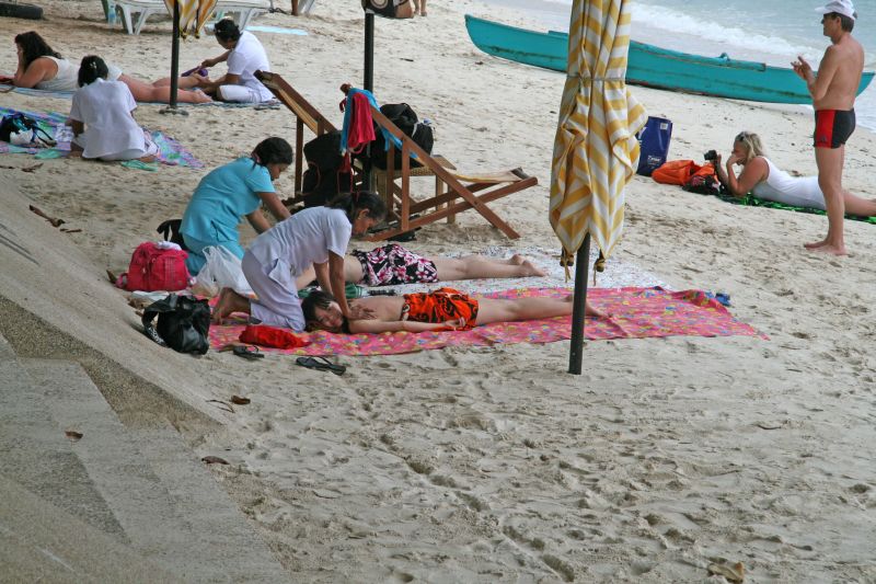 Massage on the beach