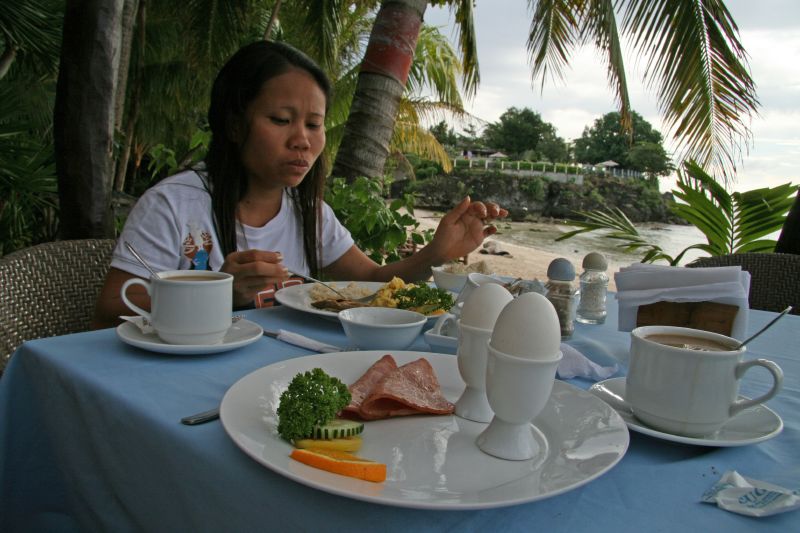 During breakfast