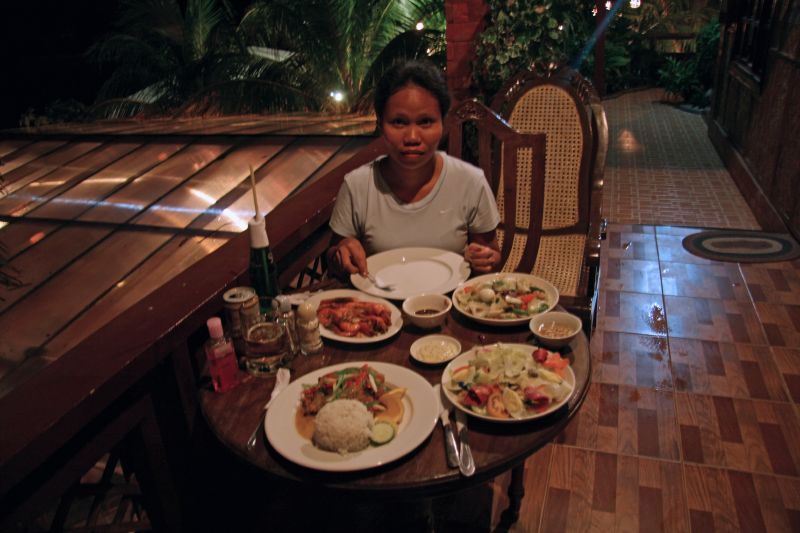 Meal on our veranda