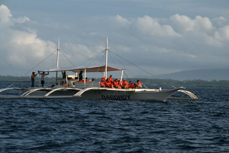 Fishing boat with tourists