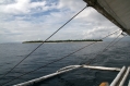 Driving back in background Balicasag Island