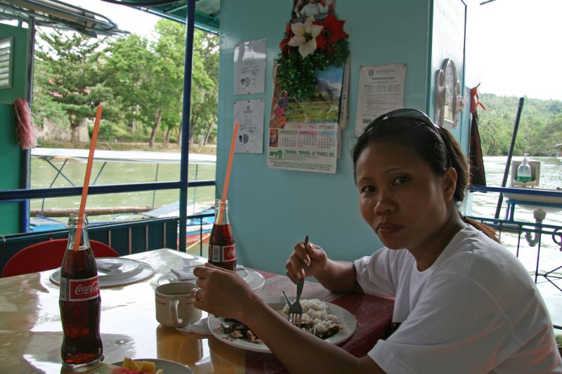 Eating on the boat