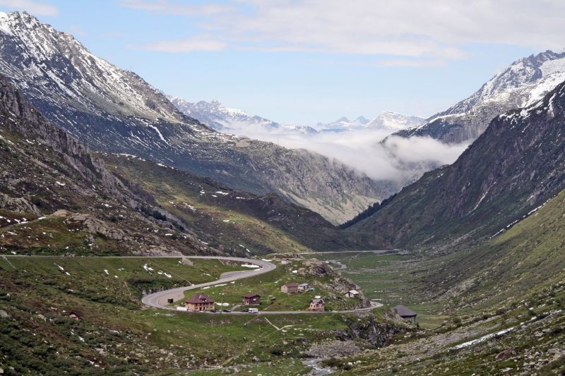 Gotthardpass view direction Uri